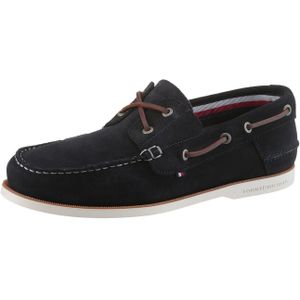 TOMMY HILFIGER - Th Boat Shoe Core - Bootschoenen - Blue Desert Sky - Suède