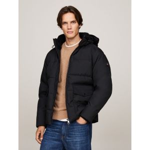 TOMMY HILFIGER - Korte Parka - Zwart - Polyamide - Waterafstotend en Isolerend