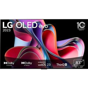 LG OLED-TV OLED83G39LA, 210 cm / 83", 4K Ultra HD, Smart TV, OLED evo, α9 Gen6 4K AI-processor, Brightness Booster Max