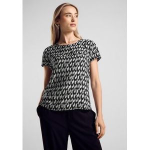 STREET ONE Shirt met allover-print en rits