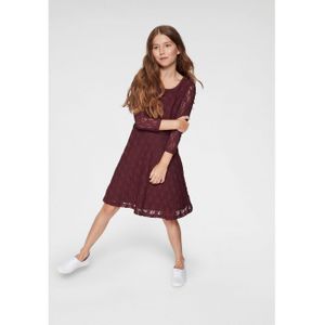 KIDSWORLD Jerseyjurk Kanten jurk feestelijke gelegenheden, knie-lange, van kant en jersey, 3/4-mouwen