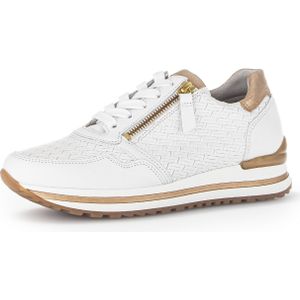 Gabor Sneakers met sleehak Turijn , vrijetijdsschoen, lage schoen, veterschoen met mooie metallic details