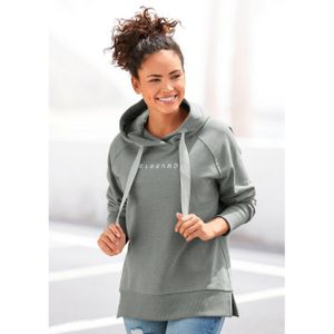 Elbsand Hoodie Svana met logoprint, comfortabele hoodie, zijslitsen