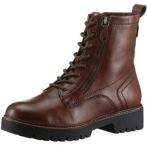 Tamaris Veterschoenen blokhak, veterschoen, combat-boots met contrast-raamnaad