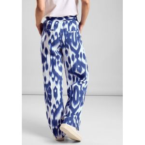 STREET ONE Linnen broek met print all-over