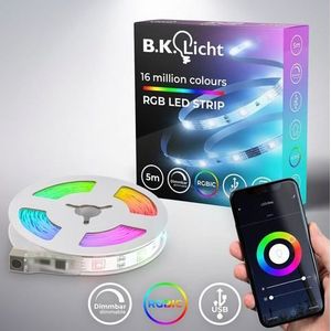 B.K.Licht Led-strepen Wifi RGBIC USB (1 stuk)