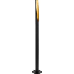 EGLO Staande ledlamp BARBOTTO zwart, goud / ø6 x h137 cm / inclusief 1x gu10 (elk 4,5w) / warmwit