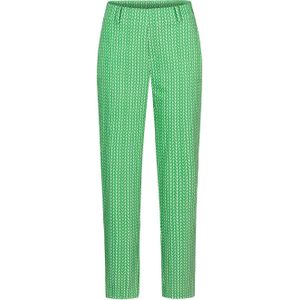 Chino Broek - Groen Gedessineerd - Katoen/Polyamide/Elastaan