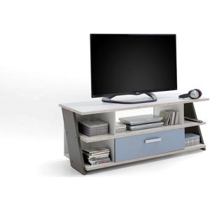 Nano - Tv-meubel - Grijs - Spaanplaat - 5 Open Vakken en 1 Lade