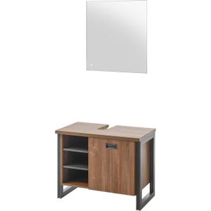 Eiken - Badkamermeubel - Honingkleur - Houtmateriaal - Melamine Gecoat