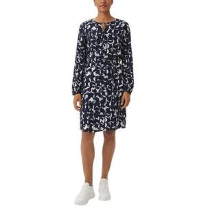 Comma Gedessineerde jurk gemaakt van viscose met een all-over print