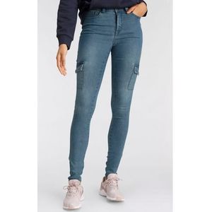 Arizona Skinny fit jeans Ultra Stretch Highwaist met cargozakken