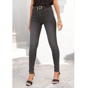 Lascana High-waist jeans met zichtbare knoopsluiting