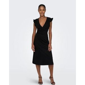 Only Jerseyjurk ONLMAY S/L WRAP MIDI DRESS