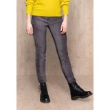 bianca imitatieleren broek Denver in trendy velours-look met elastische band