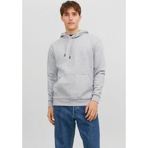 JACK & JONES ESSENTIALS Gemêleerde Hoodie JJEBRADLEY Grijs Melange