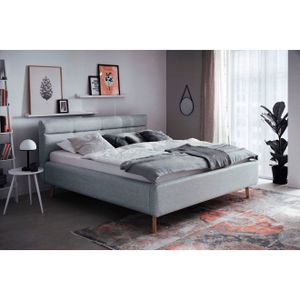 Futonbed - Pastelblauw - Eiken - 180x200 cm