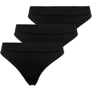 Only T-string ONLVICKY RIB S-LESS THONG 3-PK NOOS (set, 3 stuks)