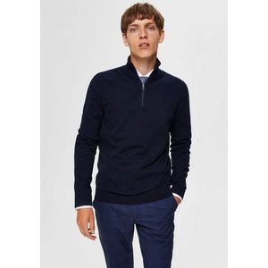 SELECTED HOMME Gebreide trui SLHBERG HALF ZIP CARDIGAN NOOS