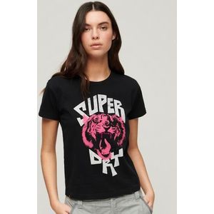 Superdry Shirt met korte mouwen LO-FI ROCK GRAPHIC FITTED TEE