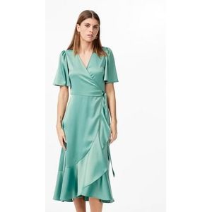 Y.A.S Wikkeljurk YASTHEA 2/4 MIDI WRAP DRESS S. NOOS