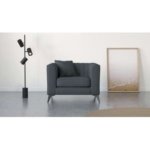 Places of Style Fauteuil Matthew incl. 1 sierkussen, stiksel in het ruggebied, b/d/h: 99/86/74 cm