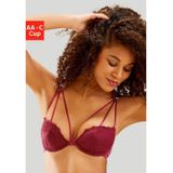 Lascana Push-up-bh van kant in leuke linten-look, sexy dessous