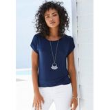 Vivance T-shirt met elastische zoomrand