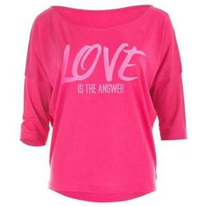 Winshape Shirt met 3/4-mouwen MCS001 ultralicht met neon pinkkleurige glitter-print