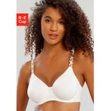 Nuance T-shirt-bh met beugel, zonder cups met transparante geborduurde bandjes, ondergoed