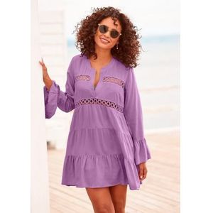 Lascana Lange blouse met kanten inzetstukken, blousejurk, tuniek, zomers