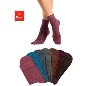 Lascana Basic sokken in kleurrijke mêleekleuren (set, 7 paar)
