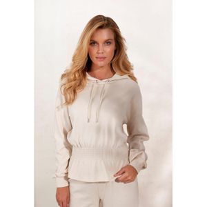 Lascana Hoodie met elastische rimpeling in de taille, loungewear