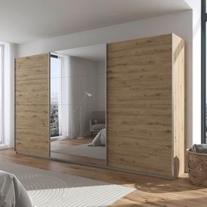 rauch Schuifdeurkast Kledingkast kast garderobe AGORDO met decor- of hoogglansfront doordachte binnenuitrusting, in 4 breedtes en 2 hoogtes made in germany