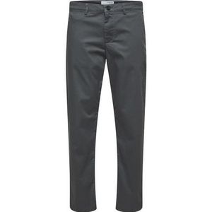 SELECTED HOMME Straight Fit Broek SLHNEW MILES 196 FLEX Dark Shadow