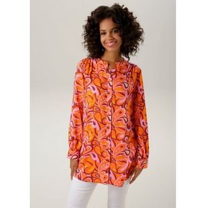 Aniston CASUAL Lange blouse met harmonieuze kleuren, grafische print - nieuwe collectie