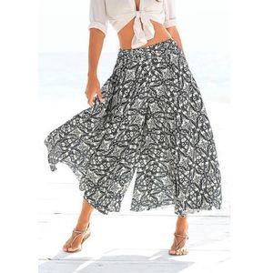 Lascana Broekrok met all-over print, culotte stijl, extra wijde pijpen