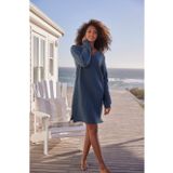 s.Oliver RED LABEL Beachwear Sweatjurk met lange mouwen in geribde stof Langarm jurk van ribkwaliteit met deelnaad, loungewear
