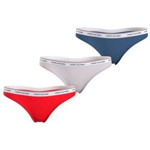 Tommy Hilfiger Underwear Slip 3 PACK THONG (EXT SIZES) met tommy hilfiger logoband (Set van 3)