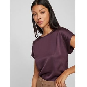 Vila Shirt met korte mouwen VIELLETTE S/S SATIN TOP - NOOS