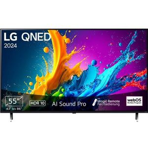 LG QNED-tv 55QNED80T6A, 139 cm / 55", 4K Ultra HD, Smart TV