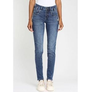 GANG Slim fit jeans 94CARLI met open knoopsluiting