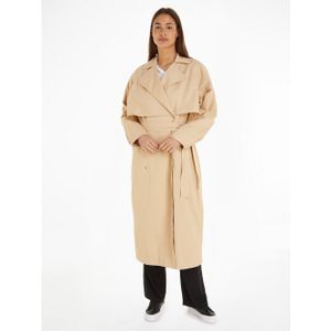Trenchcoat - Warm Sand - Regular Fit - Lange Mouwen - Steekzakken