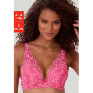 Petite fleur Push-up-bh in high apex-belijning, dessous (Set van 2)