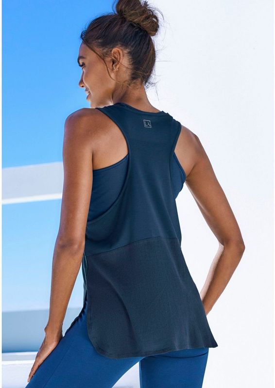 active by Lascana Tanktop Sporttop met mesh inzet en racerback