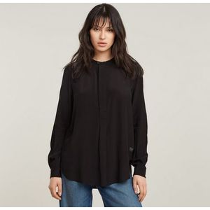 G-Star RAW Blouse met lange mouwen Half Placket Top ls wmn met verborgen knoopsluiting