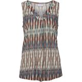Vivance Top met etnische print, elegant blousetop met v-hals
