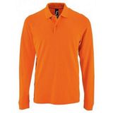 SOLS poloshirt Heren perfect lange mouwen piqué poloshirt