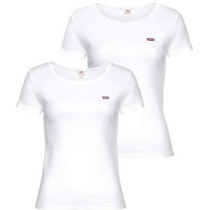 Levi's T-shirt Mini-Logo met klein logoborduursel op borsthoogte (2-delig, Set van 2)