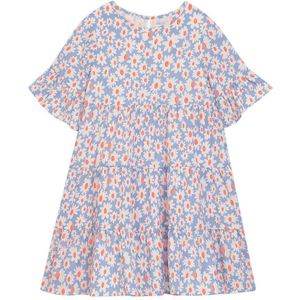 Cocktailjurk - Neon Koraal - 98% Polyester 2% Elastaan - 100% Katoen Voering